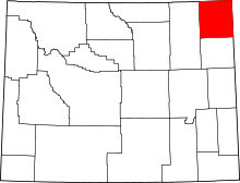 State map highlighting Crook&#32;County