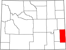 State map highlighting Goshen&#32;County