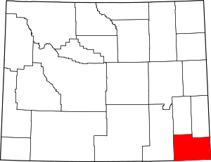 State map highlighting Laramie&#32;County
