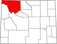 State map highlighting Park&#32;County