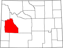 State map highlighting Sublette&#32;County