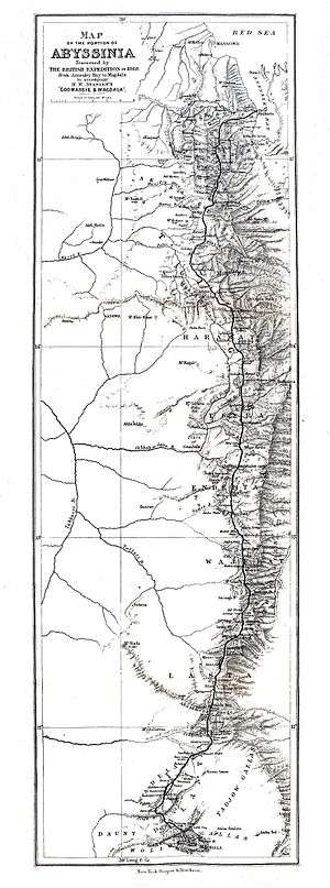 Map of the Portion of Abyssinia Tranversed by the British Expedition in 1868