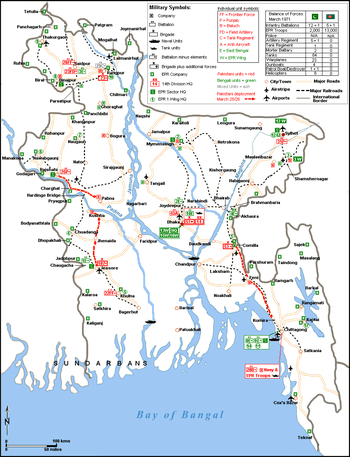 Military map of Bangladesh