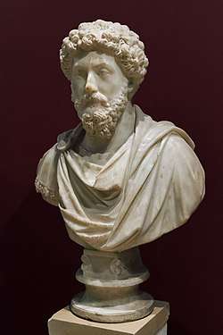 Bust of a bearded man with a pointed nose