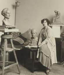 Margaret Butler in her Studio