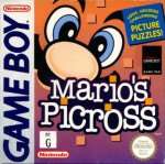 The North American cover art of Mario's Picross. It depicts Mario's face on the cover similarly to the game's title screen.