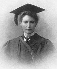 Photograph of Marion Gilchrist in graduation attire, 1894