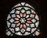 Stained glass inside the Église Saint-Vincent-de-Paul in Marseille