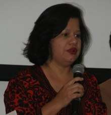 Martha Cecilia Ruiz at the launch of "99 Words of Women", in the Cultural Center of Spain in Nicaragua, 8 March 2016