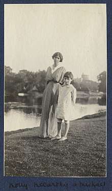 Photo of Mary MacCarthy with her son Michael in 1915. Taken by Lady Ottoline Morrell