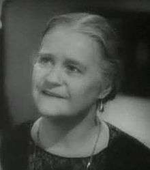Black and white head shot of Mary Gordon from the trailer for the film The Irish in us