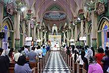 Mass in St. Joseph's church, Mandalay