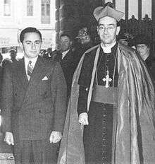 Beovich with B. A. Santamaria at the first Catholic Action Youth rally in 1943.