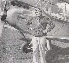 Maurice Wilson with his aeroplane, Ever Wrest, before his flight to India