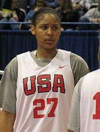 Maya Moore playing for the United States National Women's Basketball team in 2010