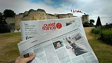 French newspaper report about Cartoon Campaign For Freedom of Mehdi Rajabian