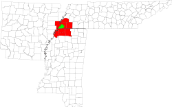 Map of Memphis Metropolitan Area