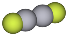 Molecular structure of mercury(I) fluoride.