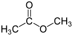 Skeletal formula of methyl acetate