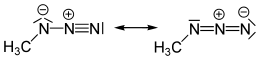 Skeletal formula of methyl azide