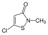 Skeletal formula of methylchloroisothiazolinone