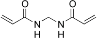 Skeletal formula of methylenebisacrylamide