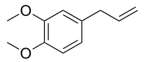 Skeletal formula of methyl eugenol