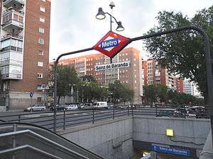 Sainz de Baranda station entrance