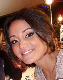 Colour photograph of Michelle Keegan in 2009