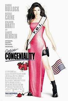Theatrical poster of a woman in a dress holding roses and an American Flag