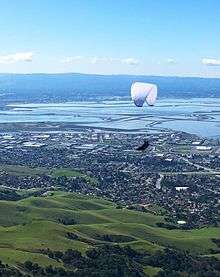 Paraglider from Mission Peak, CA.