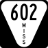 Mississippi Highway 602 marker