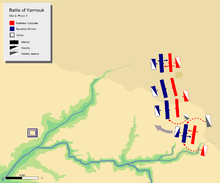 day-2 battle map phase 3, showing khalid's flanking attack on Byzantine right flank with his mobile guard.