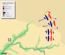 day 4 phase 2, showing khalid's flanking attack on Byzantine left center with his mobile guard.