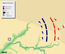 map detailing the respective troop deployment before the battle.