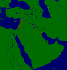map detailing sites of khalid's campaigns