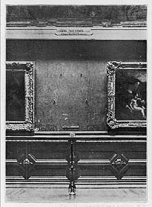 The space on the wall in the Louvre left by the thief