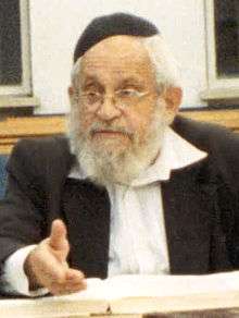 photo of Mordechai Breuer wearing a Kippah