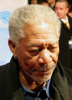A photograph of Freeman attending the 2008 premiere of "The Bucket List" in Germany