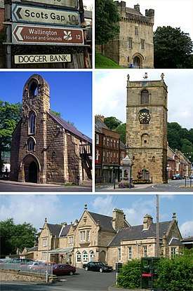 Morpeth montage. Clicking on an image in the picture causes the browser to load the appropriate article.