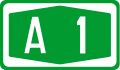 Serbian motorway A1 shield