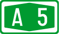 Serbian motorway A5 shield