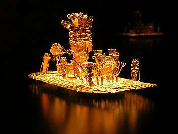 Muisca raft, most prominent piece of gold working by the Muisca