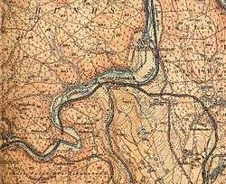 Map of the area around 1900