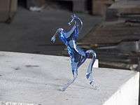 glass horse on back legs