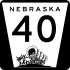 Nebraska Highway 40 marker