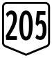 Route 205 shield}}
