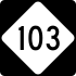 North Carolina Highway 103 marker