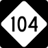 North Carolina Highway 104 marker