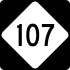 North Carolina Highway 107 marker